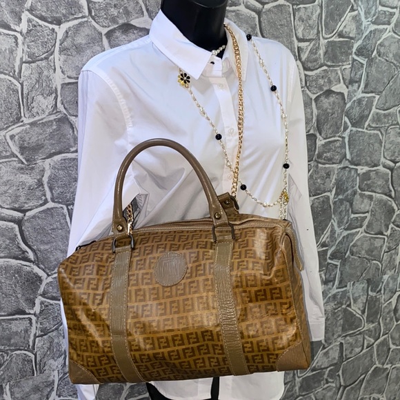 Authentic Fendi Zucca Monogram Boston Bag - Picture 3 of 17